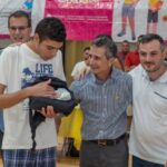 Los participantes de las Colonias de Verano en Rawson recibieron sus kits escolares